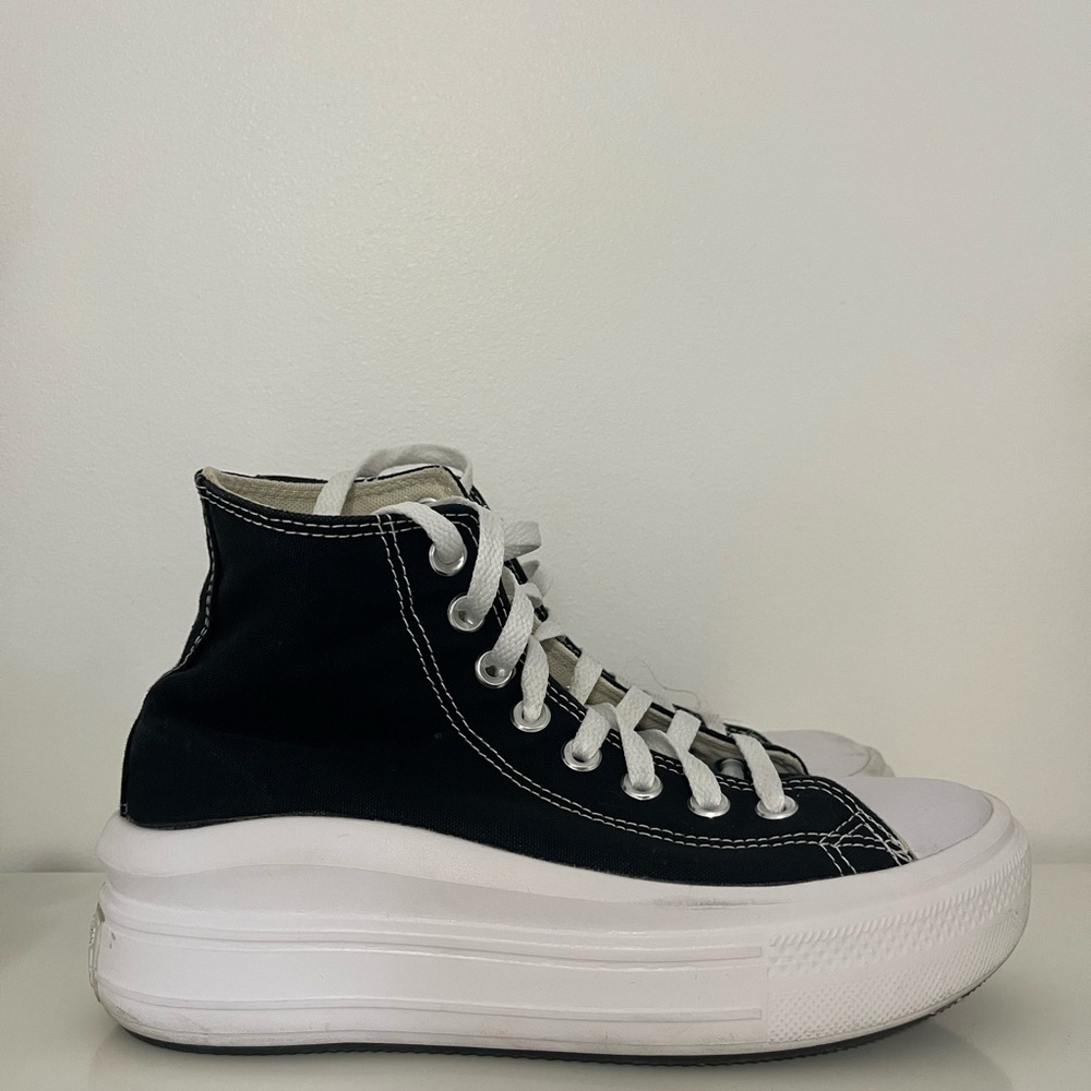 High-Top Black and White Sneakers